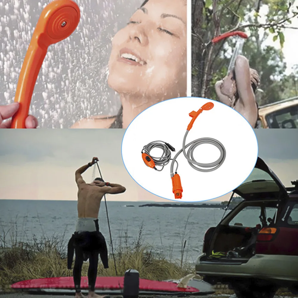 Portable Car Shower with Cigarette Lighter Cleaning Tool