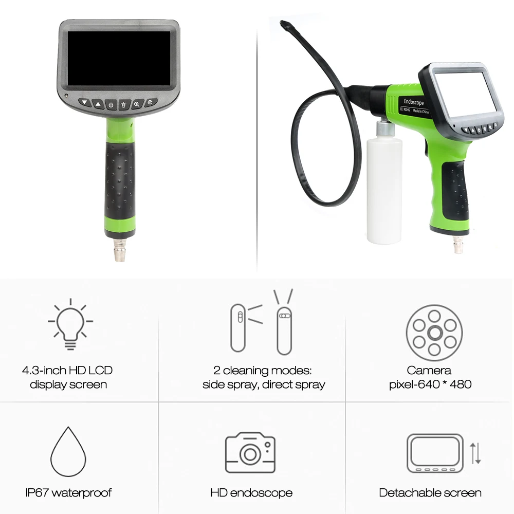 Car Air Conditioner Cleaning Gun Inspection LCD Display