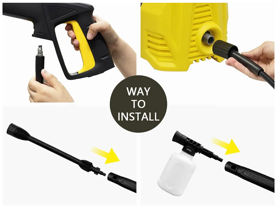 JUNGLEFLASH 2000W 160Bar High Pressure Washer Water Jet