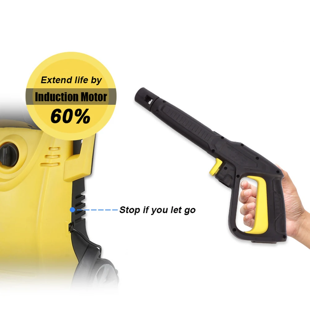 JUNGLEFLASH 2000W 160Bar High Pressure Washer Water Jet