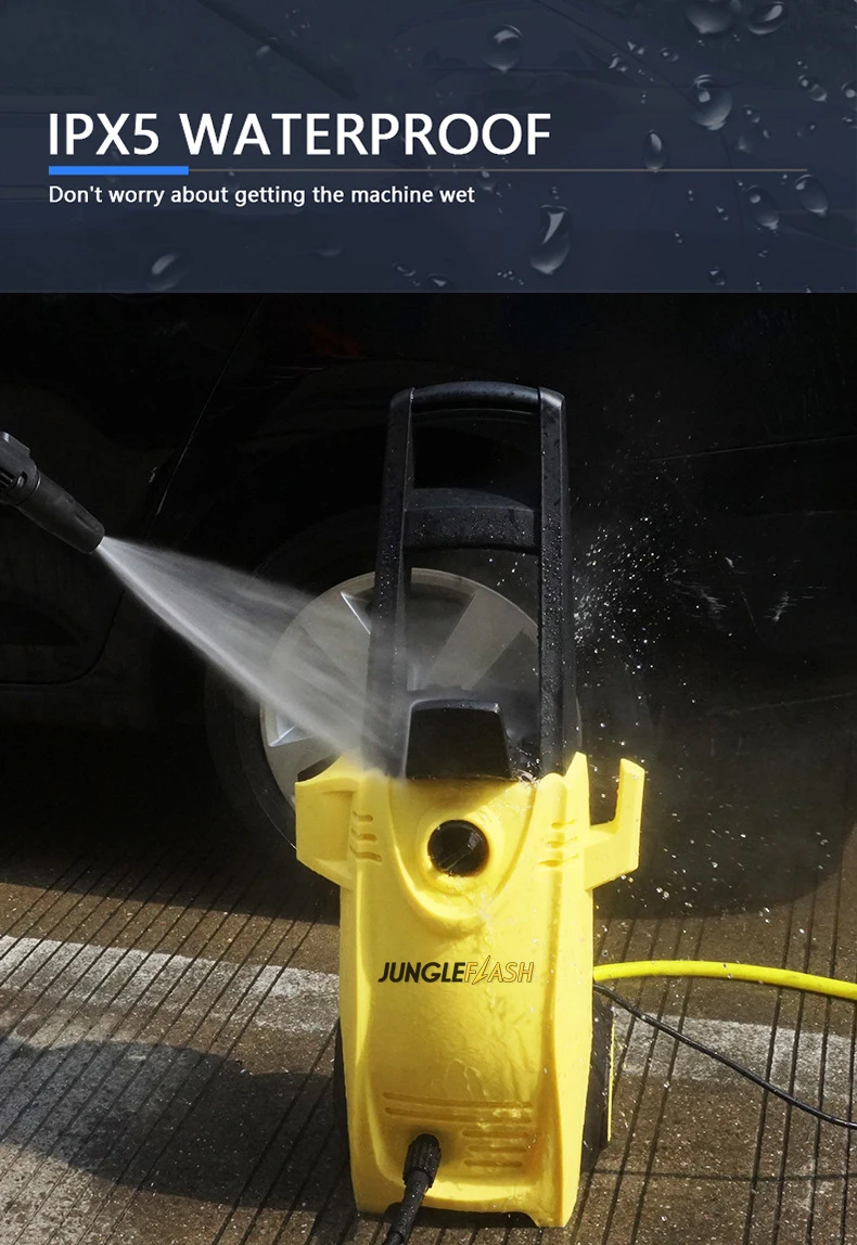 JUNGLEFLASH 2000W 160Bar High Pressure Washer Water Jet