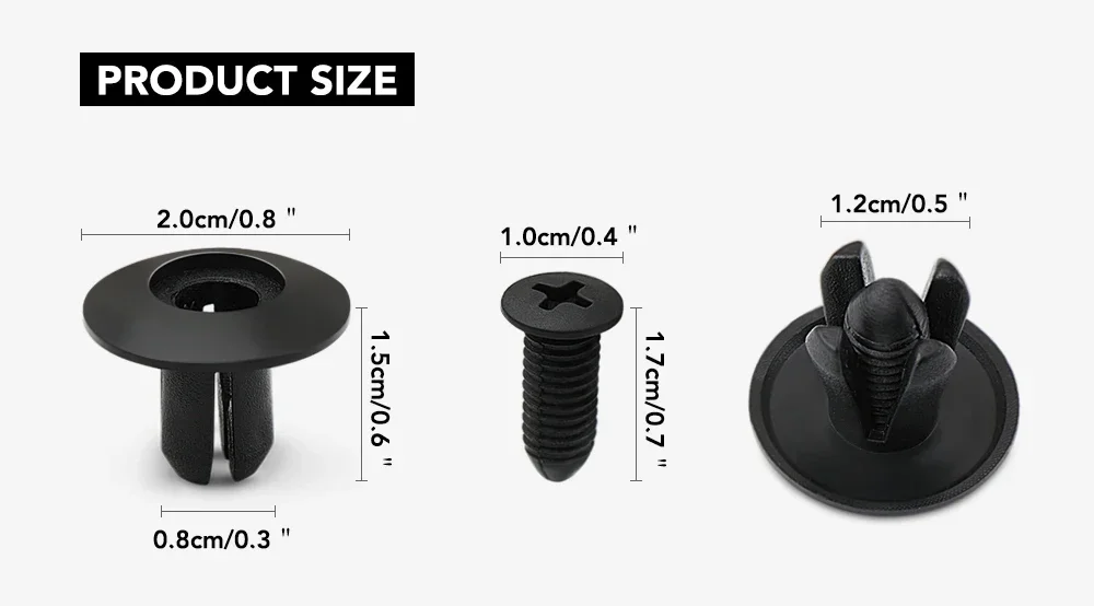 8mm Plastic Fasteners Screws