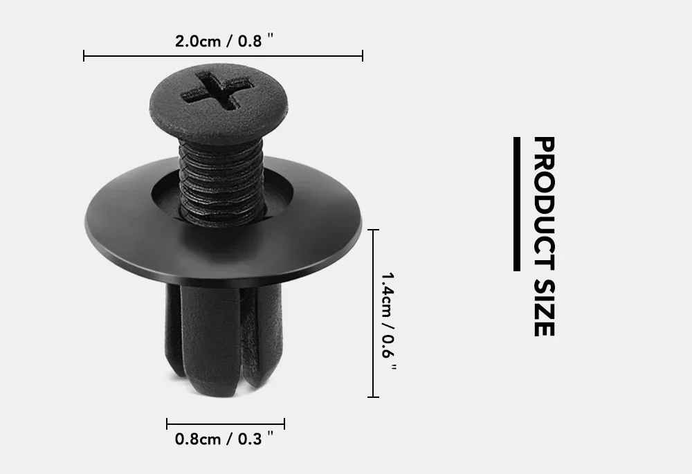 8mm Plastic Fasteners Screws