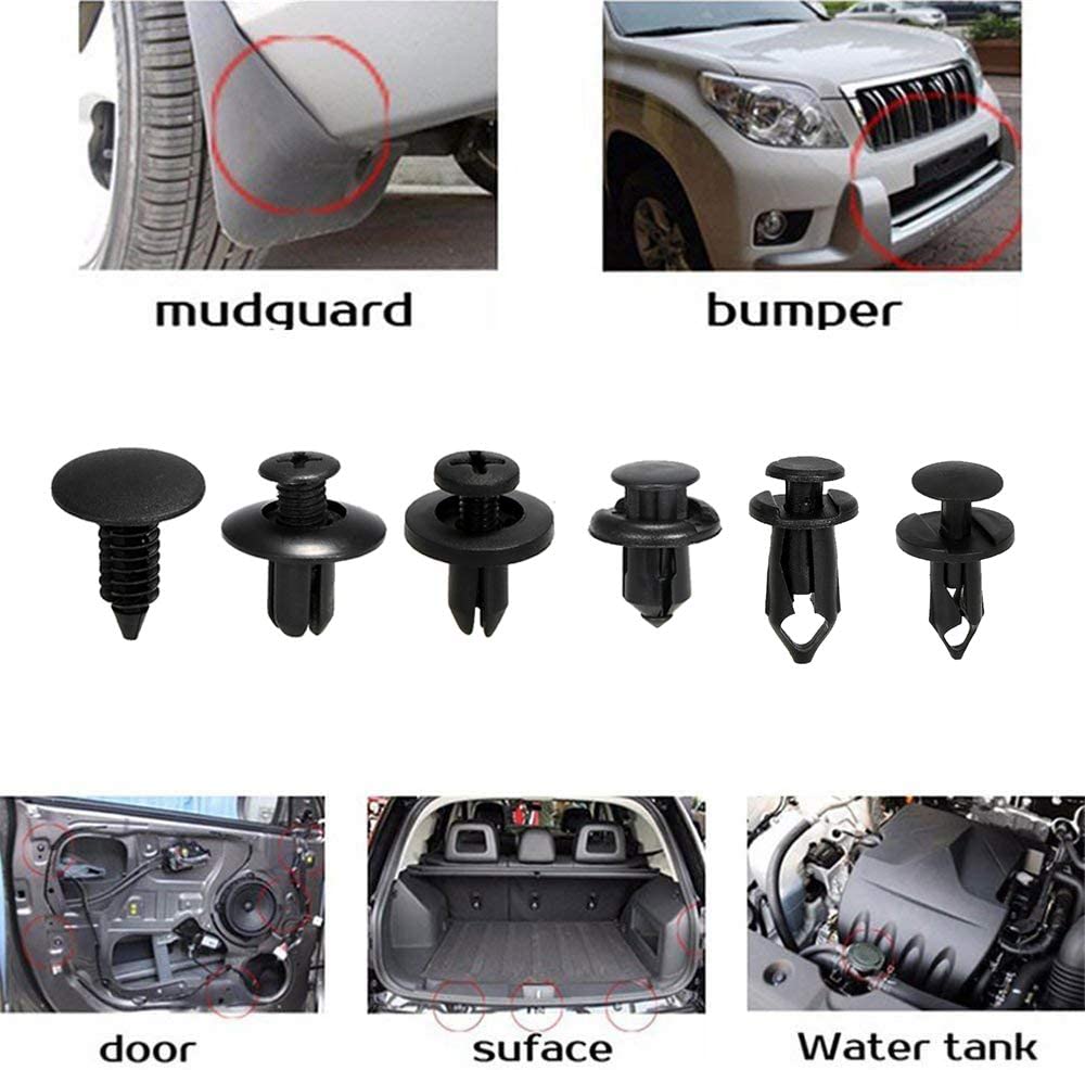 6 Size Plastic Fasteners Kit