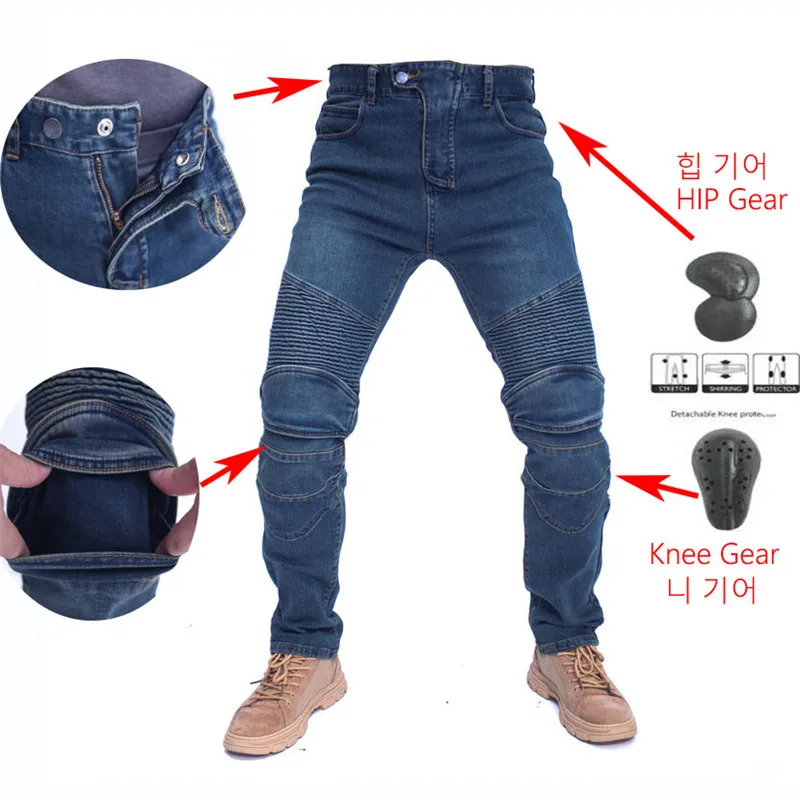 Motorcycle Jeans Pantalones