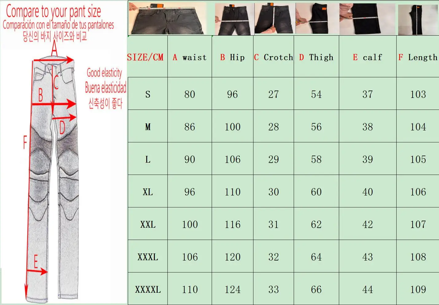 Motorcycle Jeans Pantalones