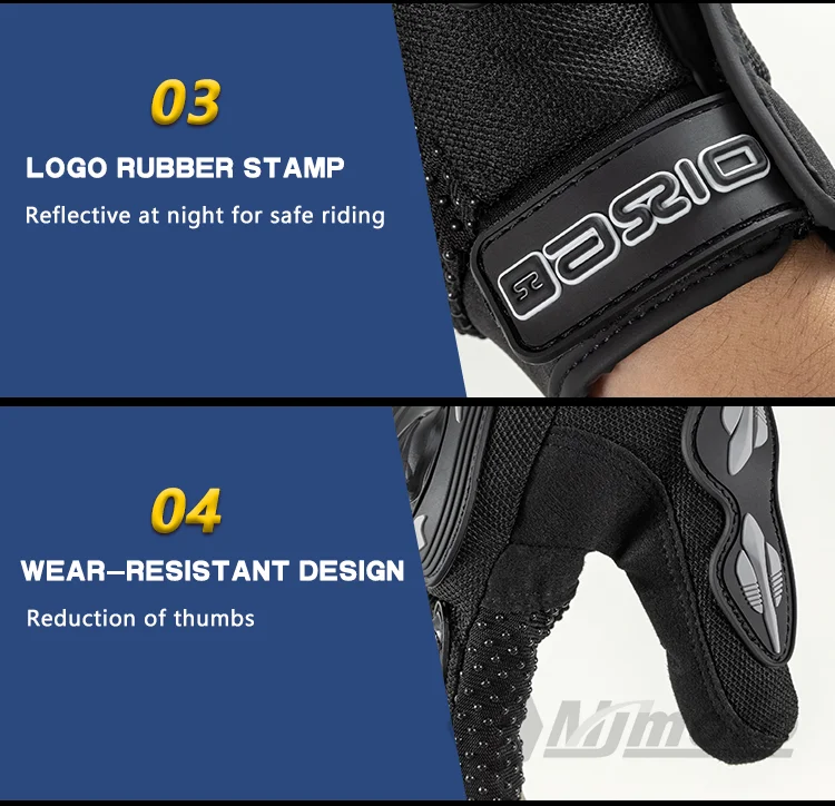 Summer Breathable Full Finger Motorcycle Gloves
