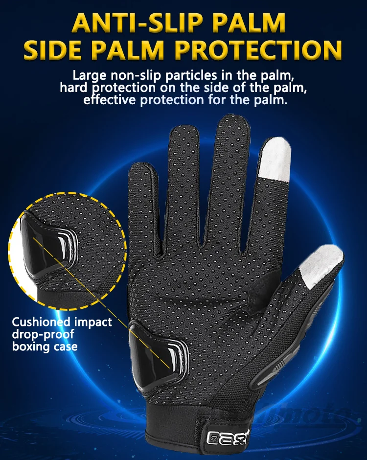 Summer Breathable Full Finger Motorcycle Gloves