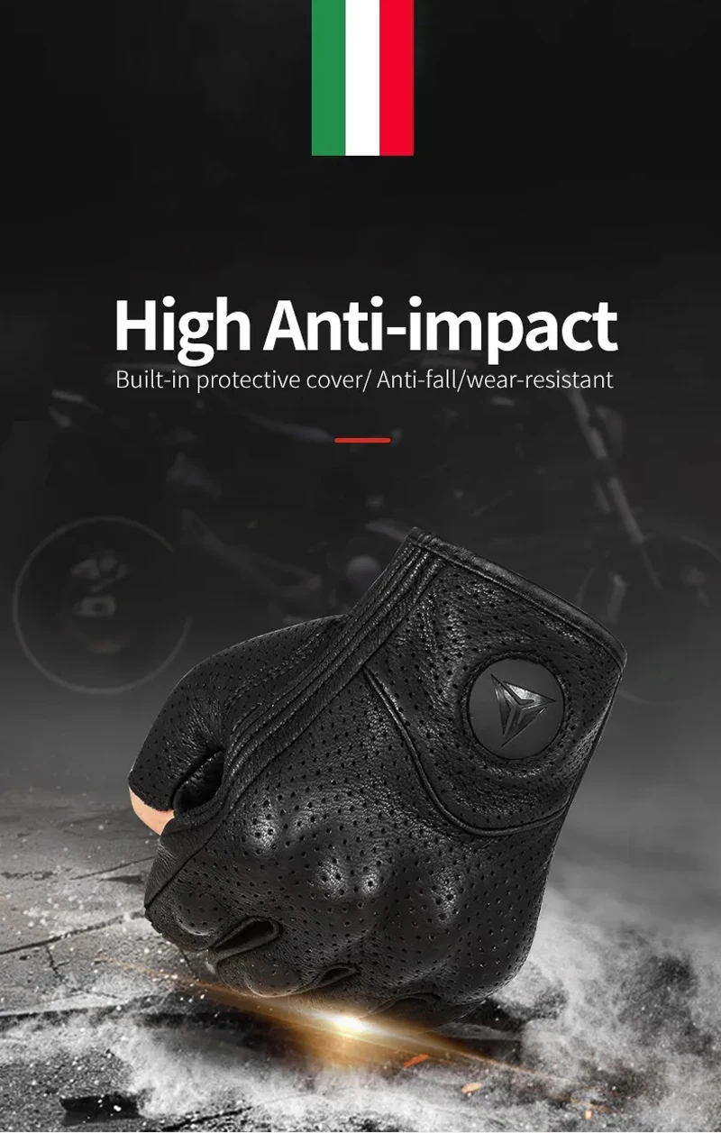 Summer Motorcycle Fingerless Gloves