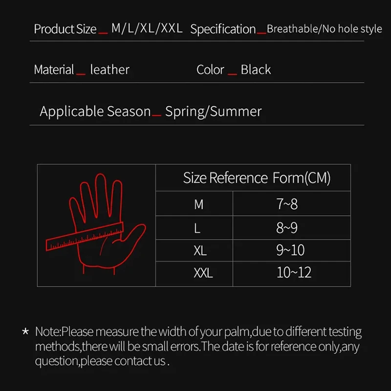 Summer Motorcycle Fingerless Gloves