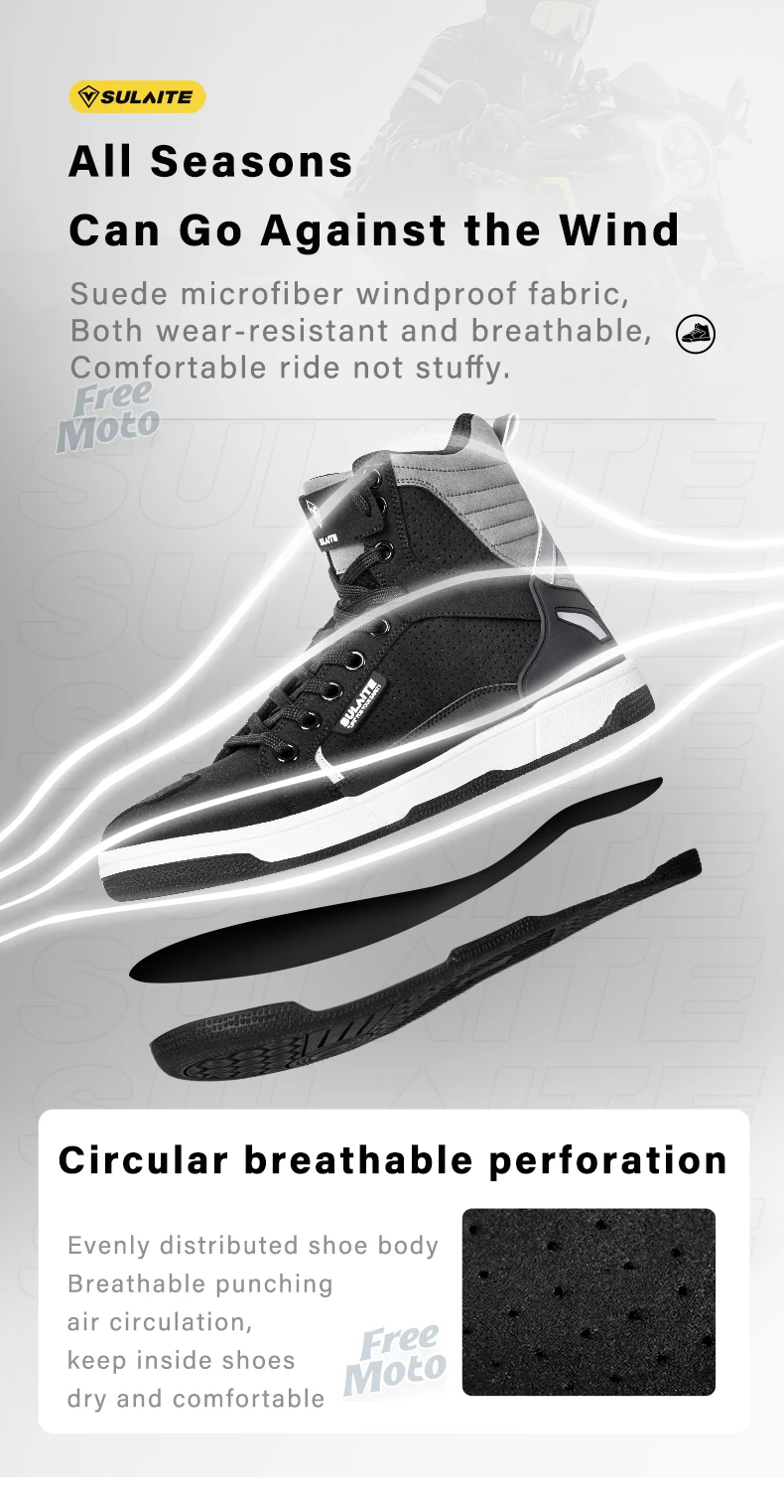 Men Motorcycle boots Breathable Anti-fall Men Motorcycle boots Breathable Anti-fall