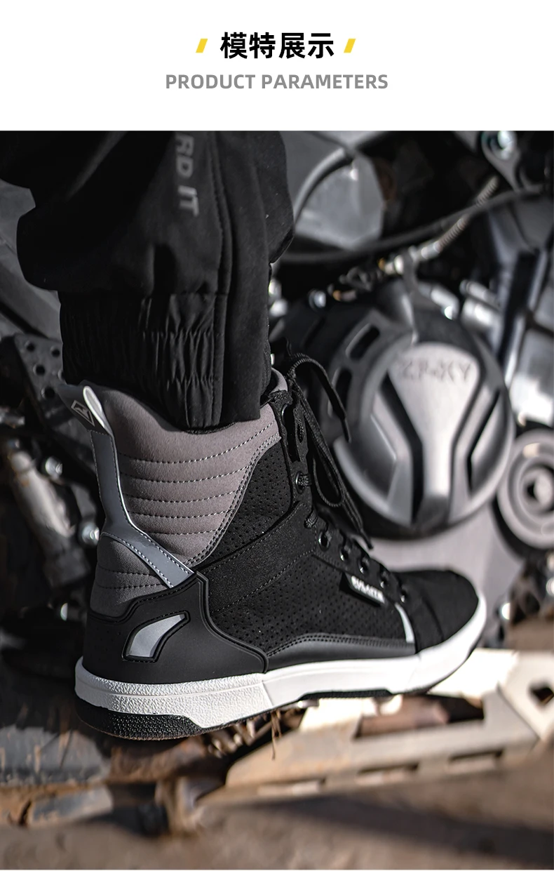 Men Motorcycle boots Breathable Anti-fall Men Motorcycle boots Breathable Anti-fall