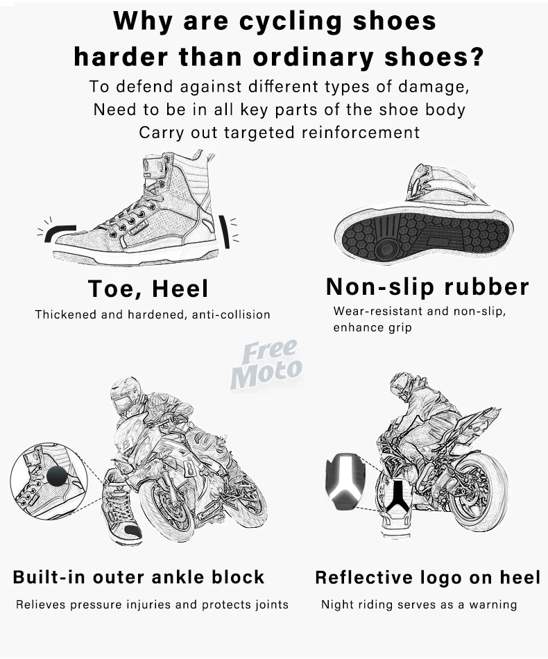 Men Motorcycle boots Breathable Anti-fall Men Motorcycle boots Breathable Anti-fall