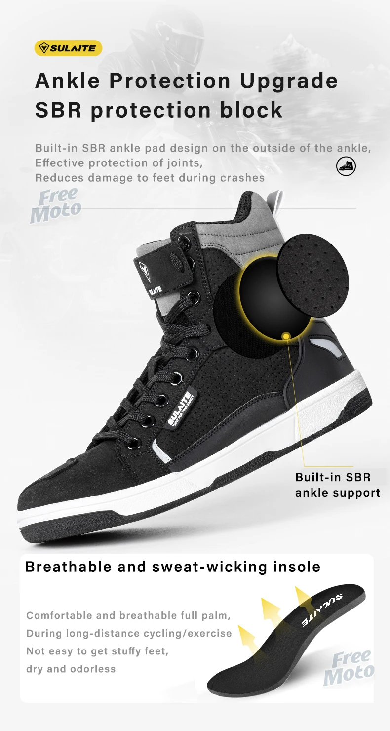 Men Motorcycle boots Breathable Anti-fall Men Motorcycle boots Breathable Anti-fall