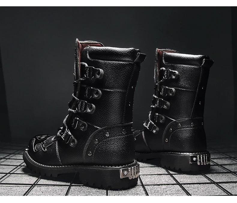 Cycling boots four seasons men's outdoor motorcycle boots plus size