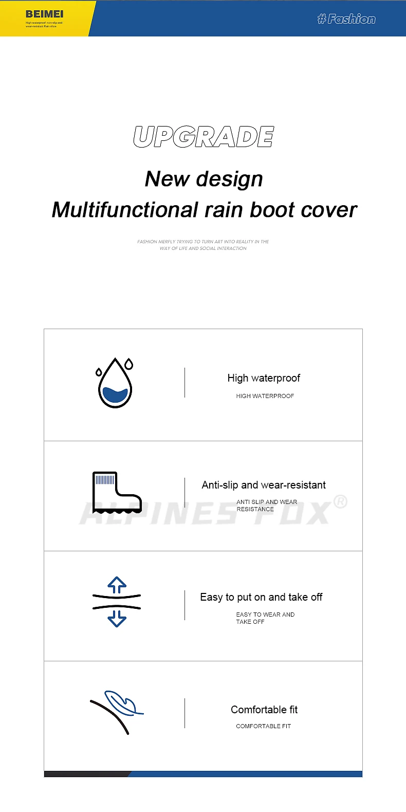 High Tube Rain Shoe Cover