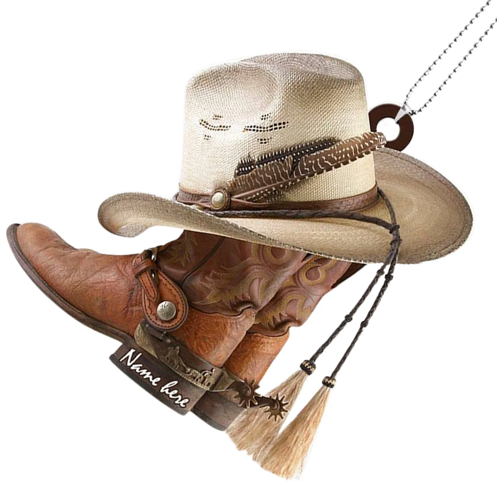 Acrylic Horse Saddle Car Ornament