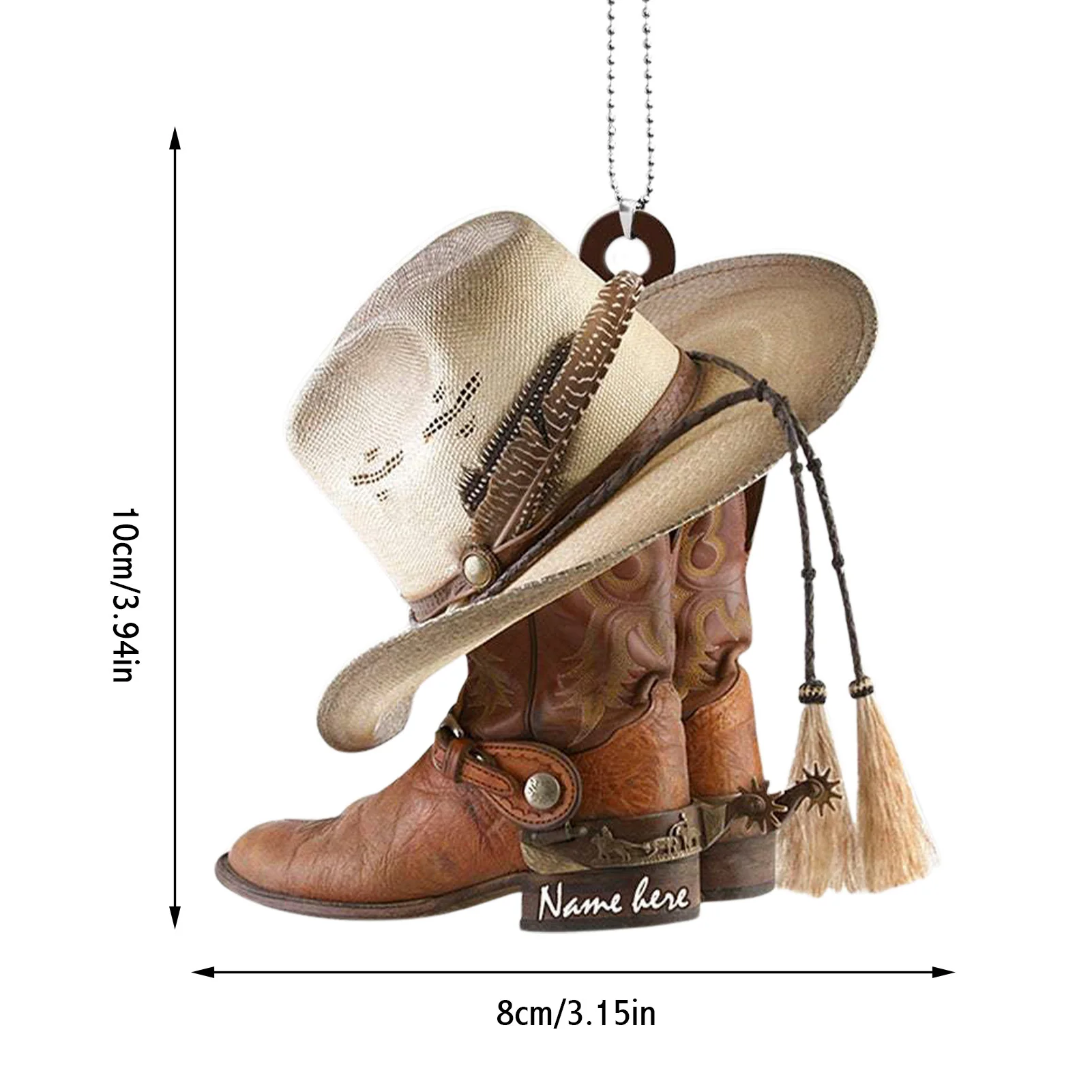 Acrylic Horse Saddle Car Ornament