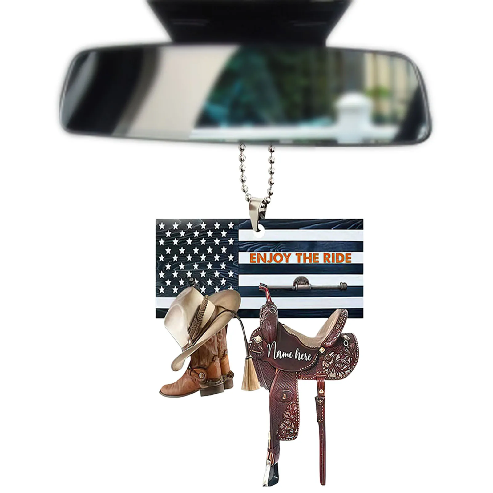 Acrylic Horse Saddle Car Ornament