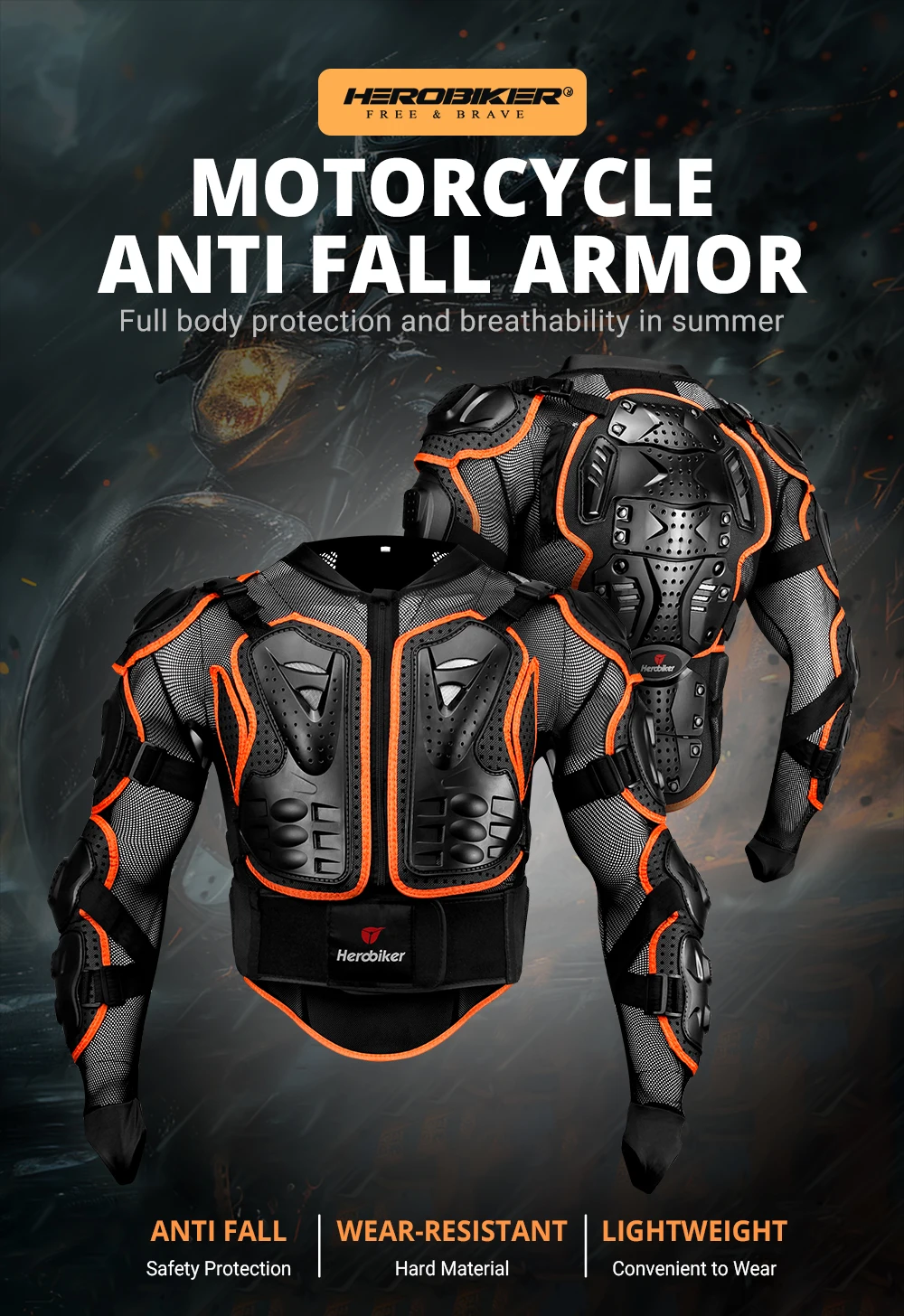 Motocross Chest Back Protect. Body Armor Riding Protector