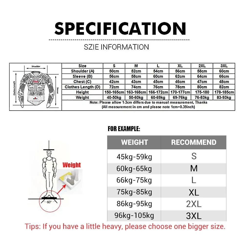 Motocross Chest Back Protect. Body Armor Riding Protector
