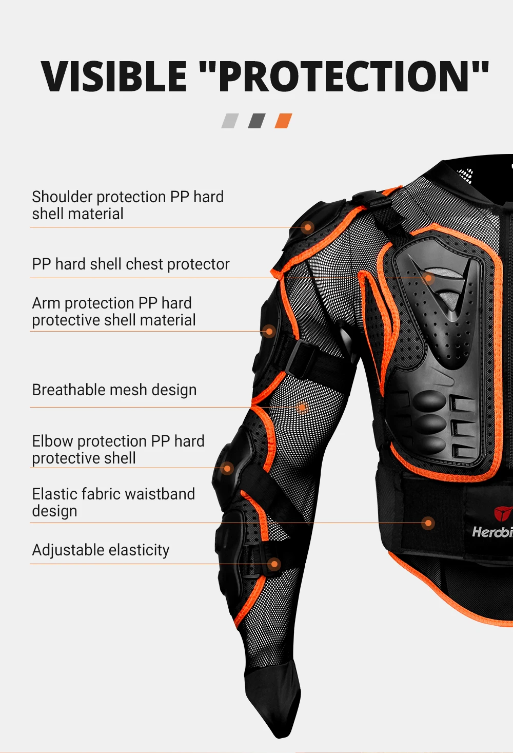Motocross Chest Back Protect. Body Armor Riding Protector