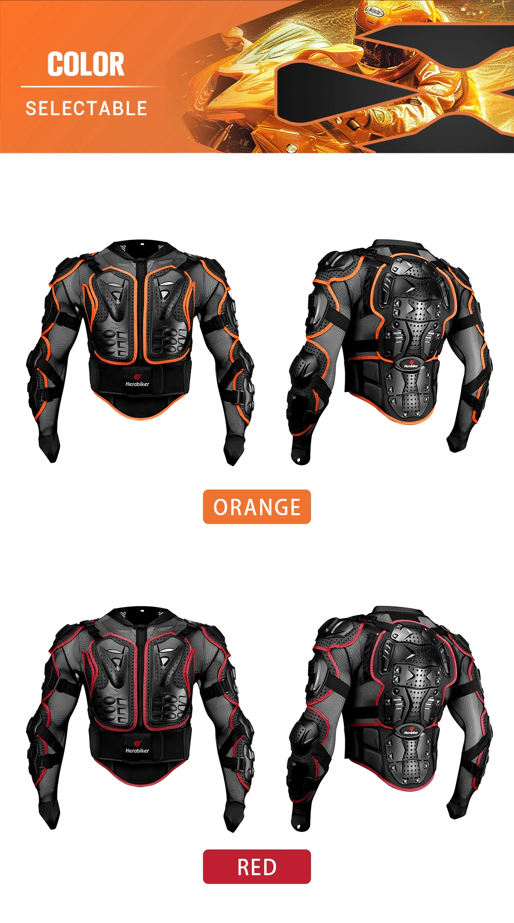 Motocross Chest Back Protect. Body Armor Riding Protector