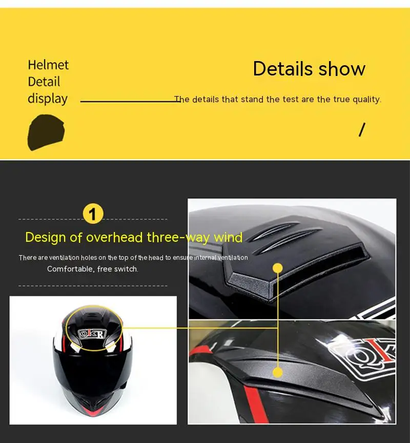Unisex Motorcycle Helmet