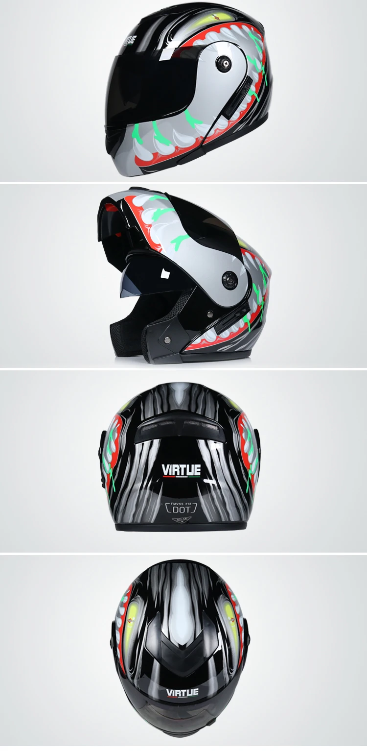 Casco capacetes double dual lens helmet