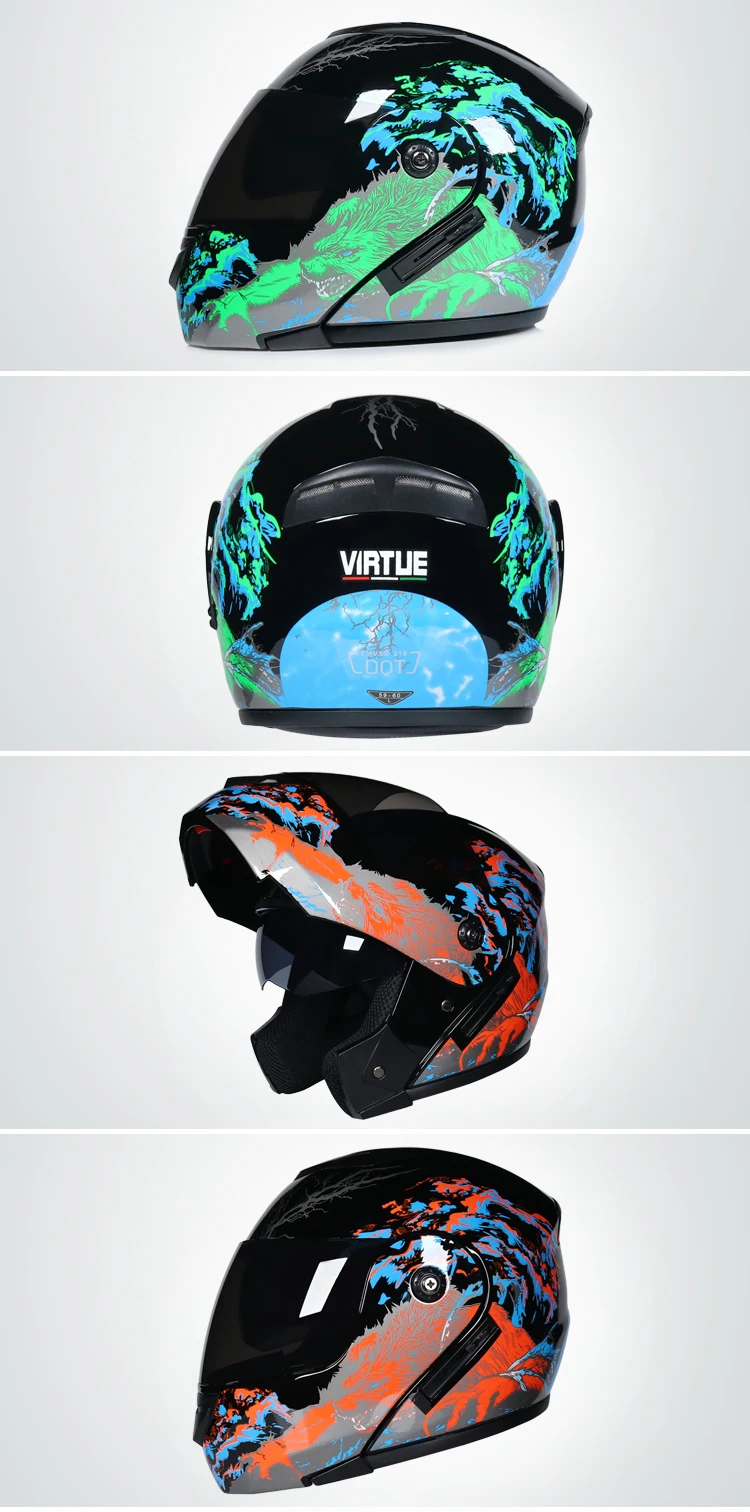 Casco capacetes double dual lens helmet