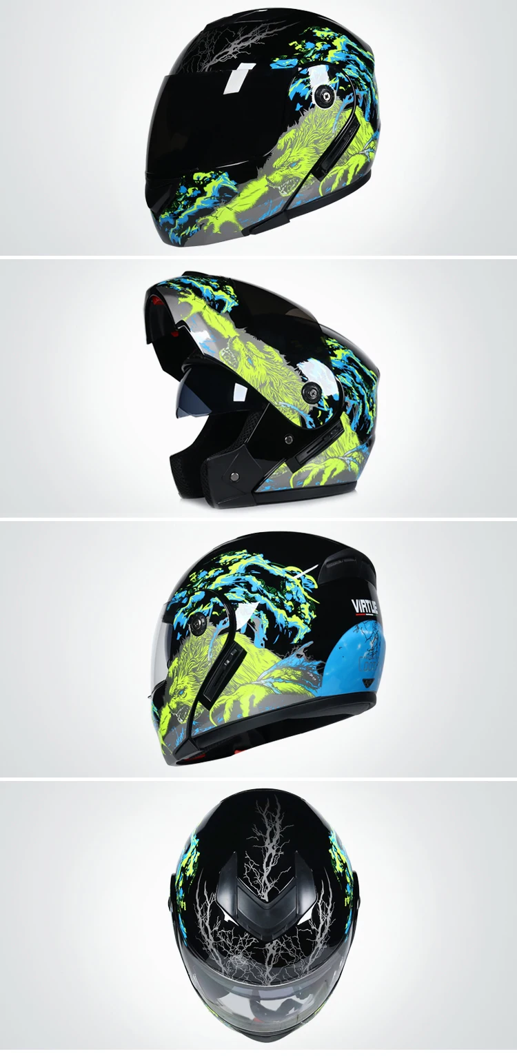 Casco capacetes double dual lens helmet