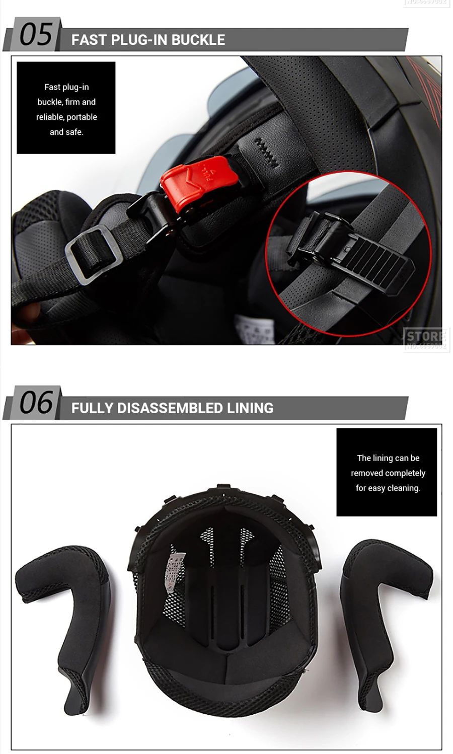 Motorcycle Helmet Half Face Double Lens