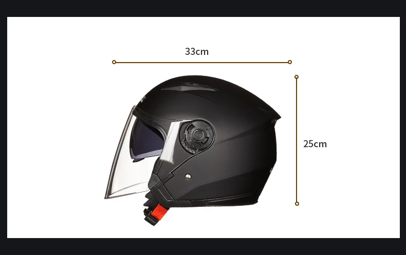 Men Motorcycle half Helmets Dual Lens