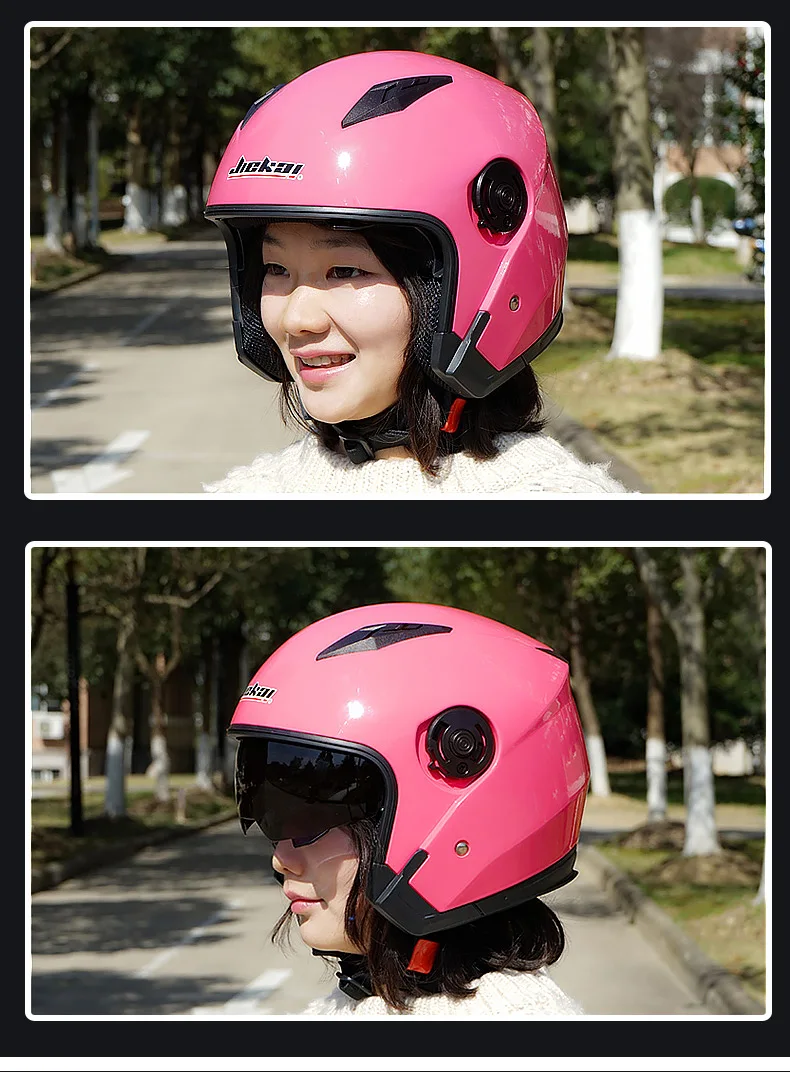 Men Motorcycle half Helmets Dual Lens