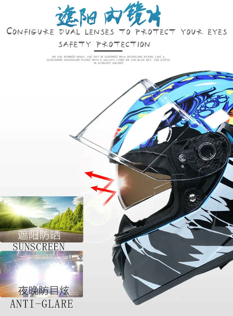 Safety motorcycle helmet