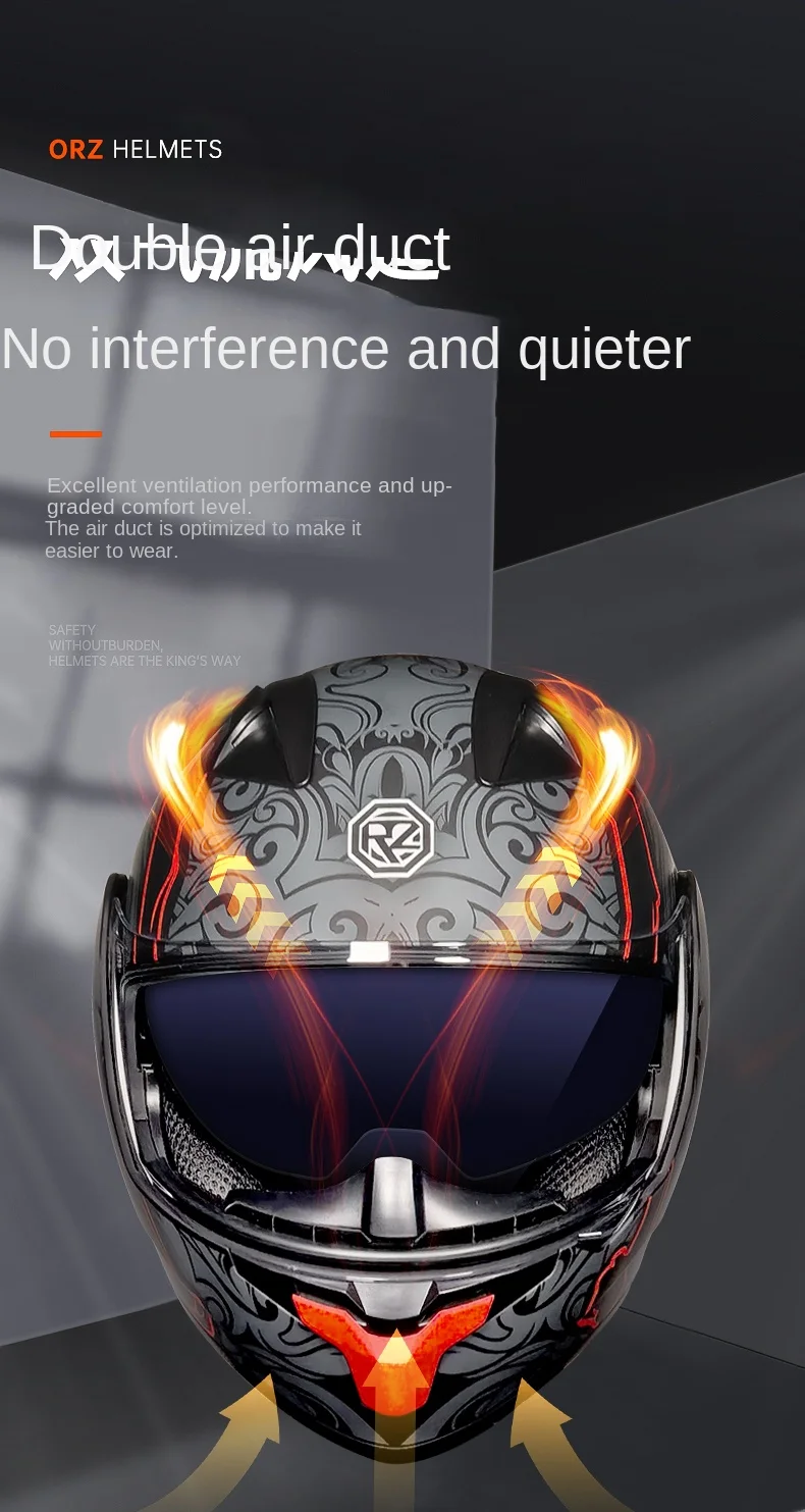 2024 New Motorcycle Professional Racing Flip Up Helmet