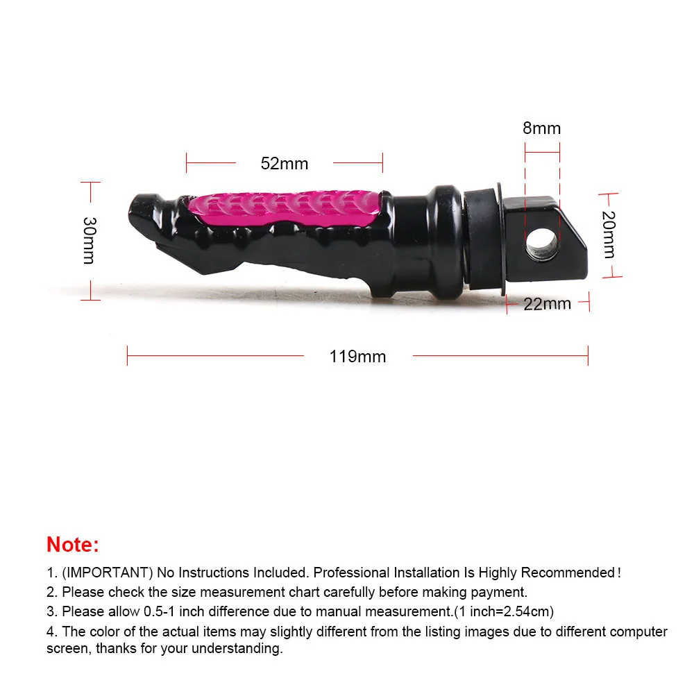 Motorcycle Rear Passenger Foot Pegs Pedals