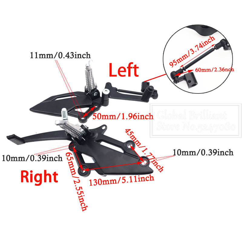 Motorcycle Left Footrest Gear Shift Lever Pedal