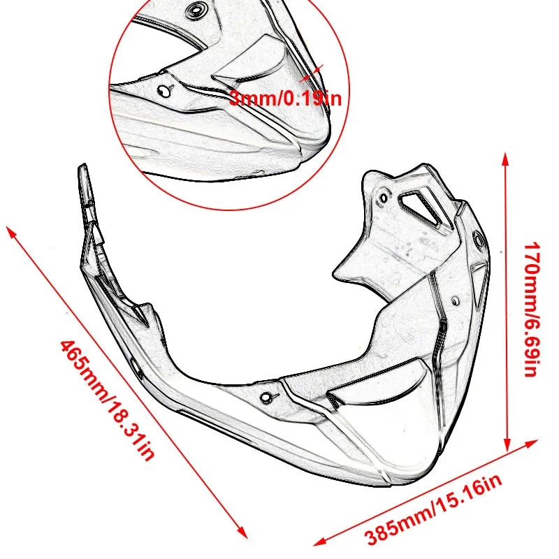 Motorcycle Belly Pan Engine Spoiler