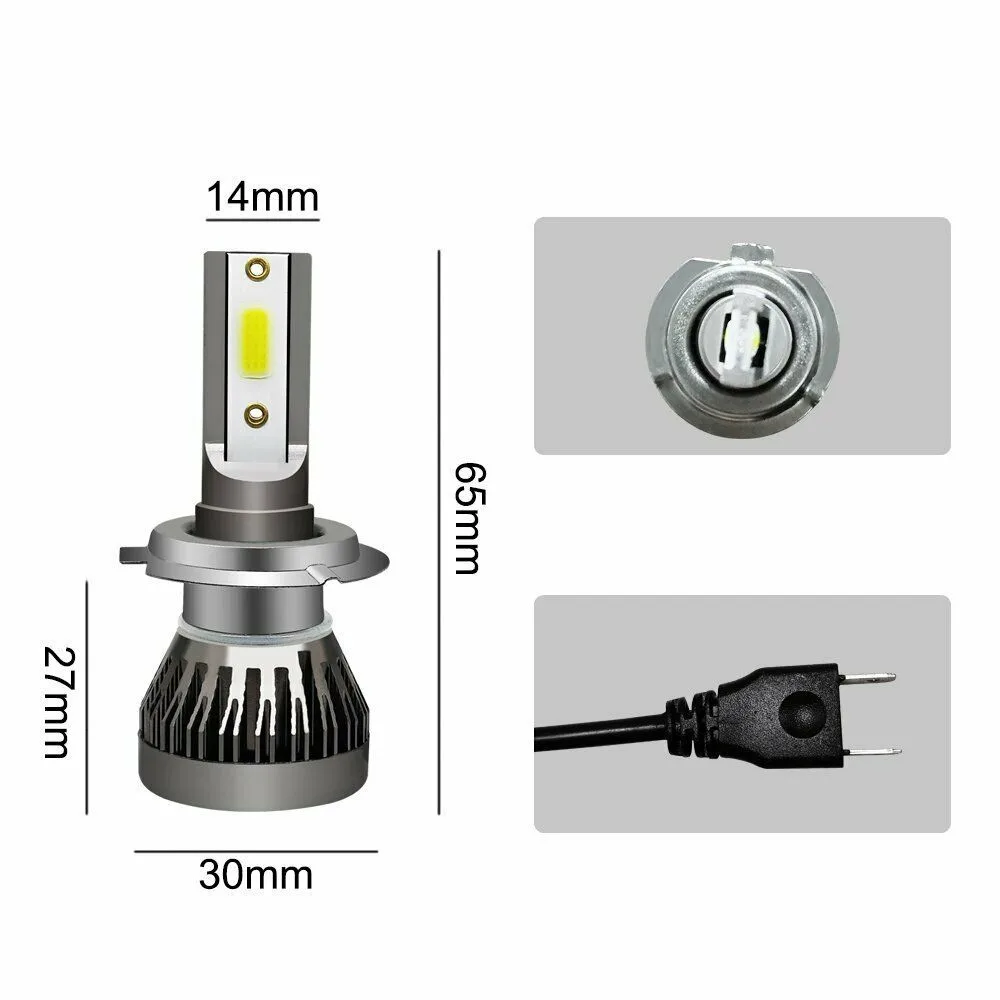 Car Headlight 2PCS H7 LED Headlight 200W