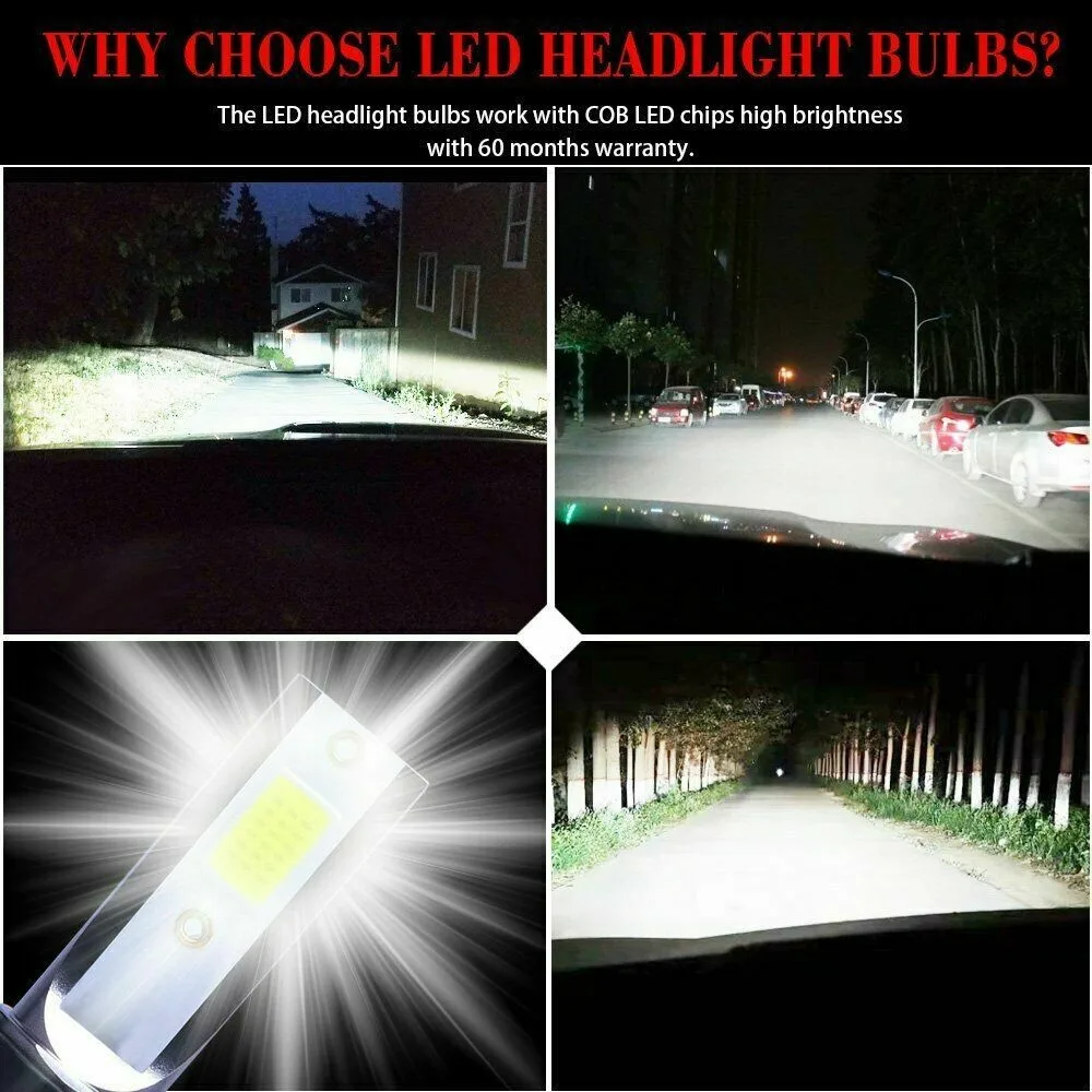 Car Headlight 2PCS H7 LED Headlight 200W