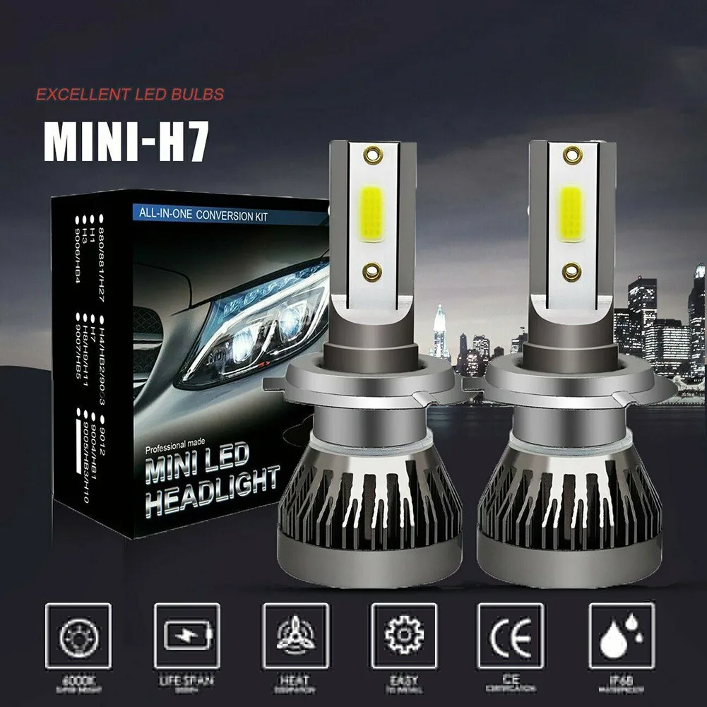 Car Headlight 2PCS H7 LED Headlight 200W