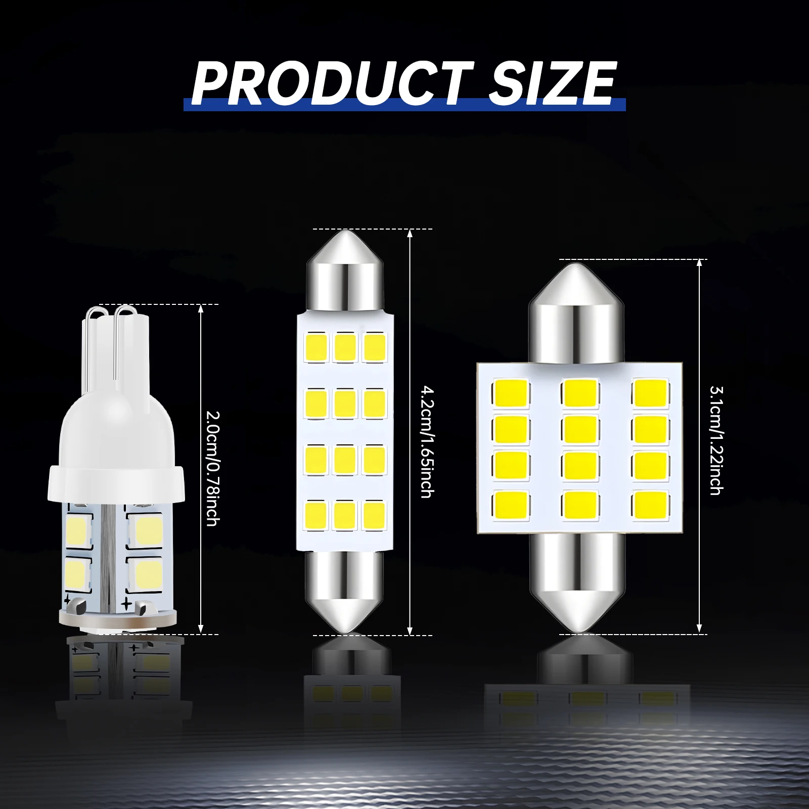 42Pcs LED Car Interior Lights