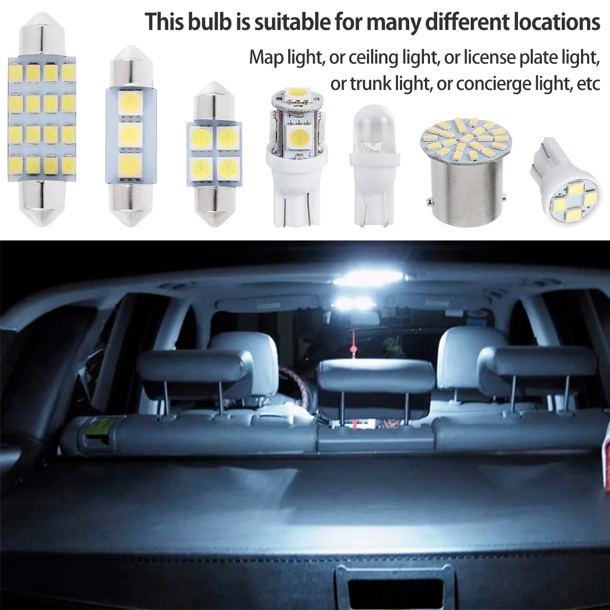 42Pcs LED Car Interior Lights