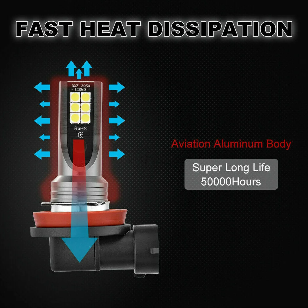 Fog Lights Bulbs Car Driving Running Lamp