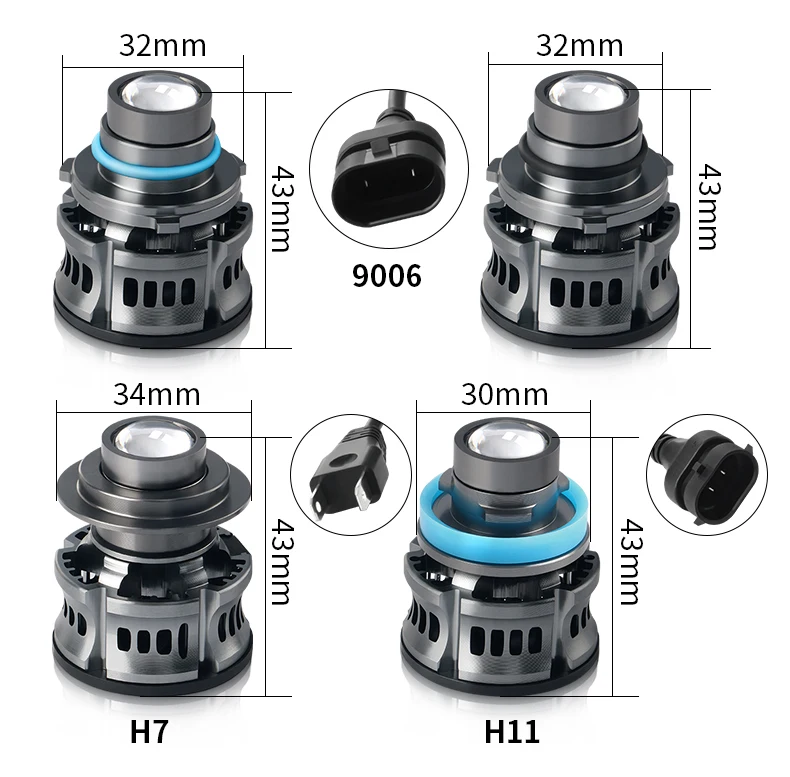 Automotive H7 9006 Laser Headlight Bulbs